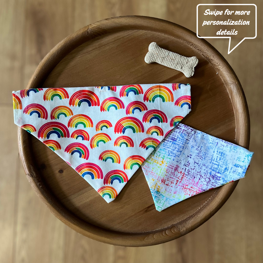 Balloon Pride / LAST CHANCE / Reversible / Over-the-Collar / Pet Bandana / CLEARANCE