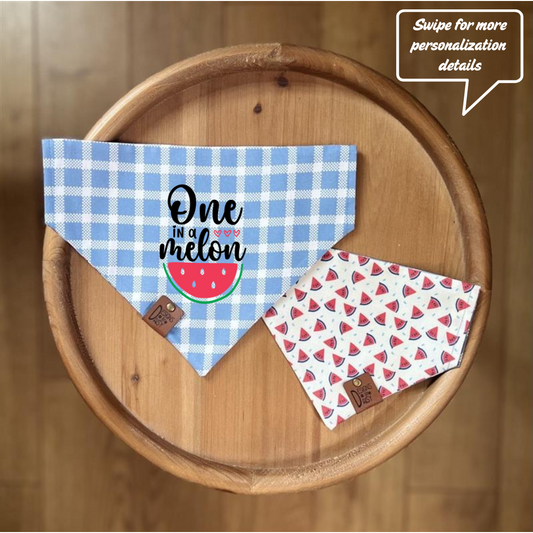 One in a Melon / Reversible / Over-the-Collar / Pet Bandana