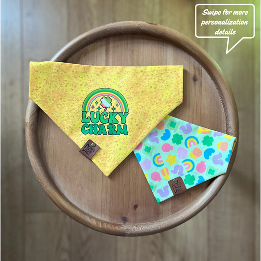 Bit O' Luck / LAST CHANCE / Reversible / Over-the-Collar / Pet Bandana