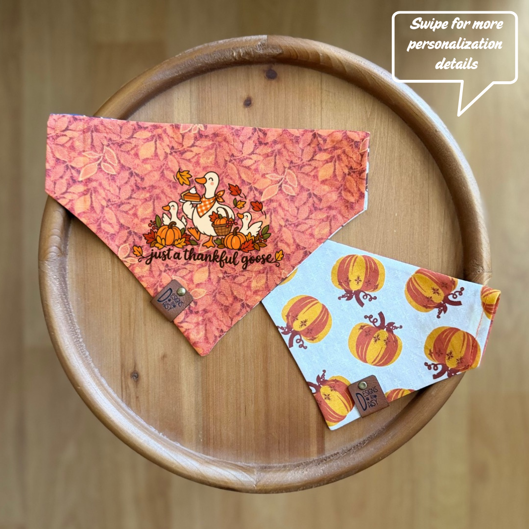 Thankful Goose / Reversible / Over-the-Collar / Pet Bandana