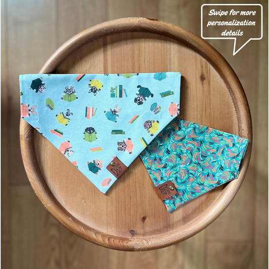 Book Buddy / Reversible / Over-the-Collar / Pet Bandana