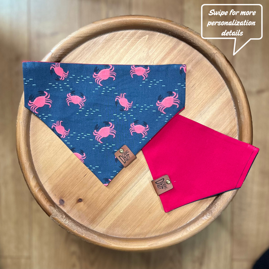Crab Crawl / Reversible / Over-the-Collar / Pet Bandana