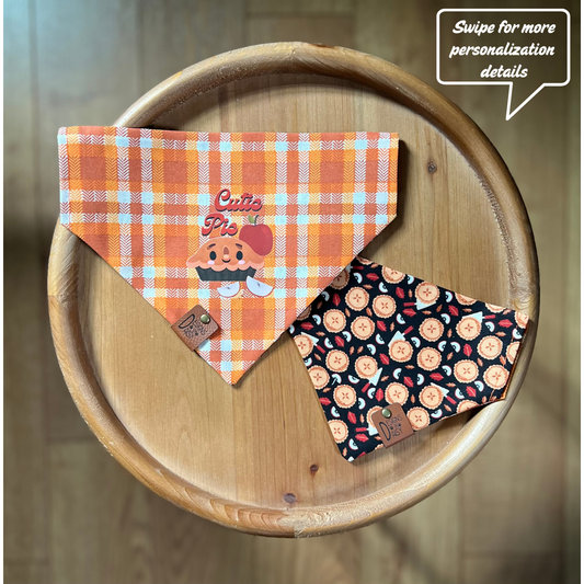 Cutie Pie / LAST CHANCE / Reversible / Over-the-Collar / Pet Bandana