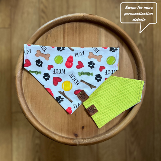 Dog Language / LAST CHANCE / Reversible / Over-the-Collar / Pet Bandana