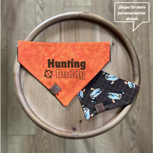 Duck Hunting Buddy / Reversible / Over-the-Collar / Pet Bandana