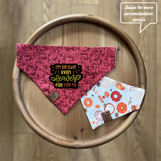 Fall Essentials / Reversible / Over-the-Collar / Pet Bandana