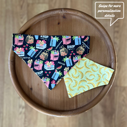 Farmer's Market / Reversible / Over-the-Collar / Pet Bandana