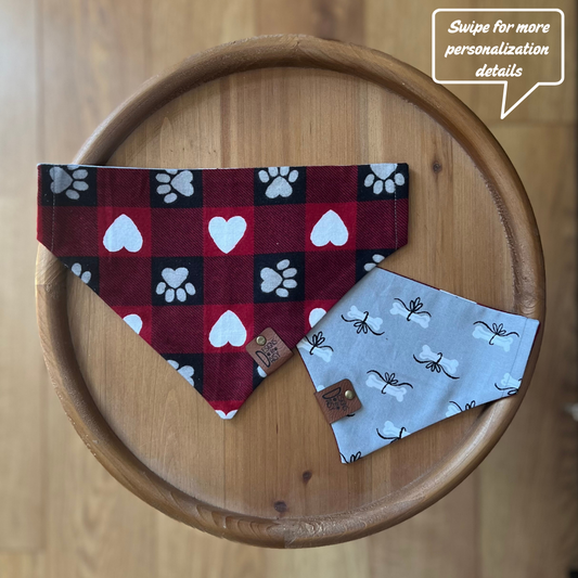 Fetchin' Flannel / LAST CHANCE / Reversible / Over-the-Collar / Pet Bandana