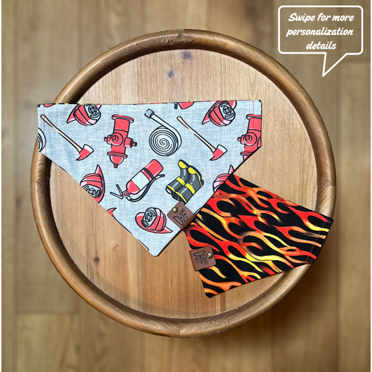 Firefighter / Reversible / Over-the-Collar / Pet Bandana