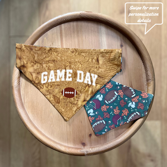 Football Gameday / LAST CHANCE / Reversible / Over-the-Collar / Pet Bandana