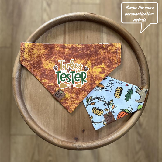 Give Thanks / LAST CHANCE / Reversible / Over-the-Collar / Pet Bandana / CLEARANCE