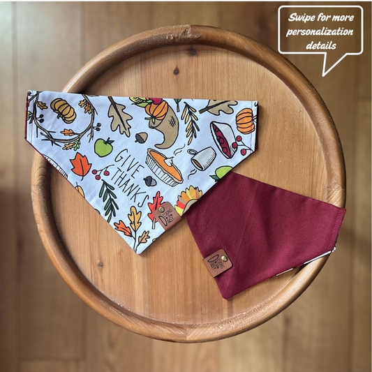 Giving Season / LAST CHANCE / Reversible / Over-the-Collar / Pet Bandana / CLEARANCE