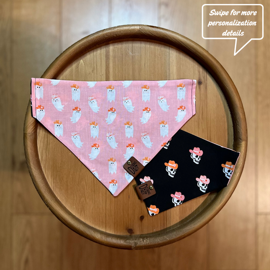 Giddy Up Ghouls / Reversible / Over-the-Collar / Pet Bandana