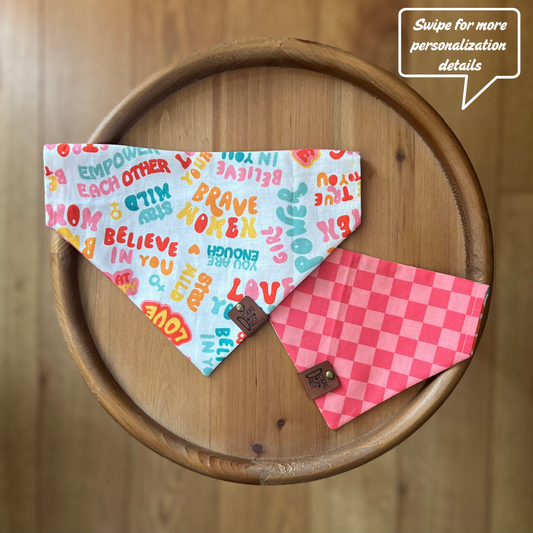 Girl Power / Reversible / Over-the-Collar / Pet Bandana