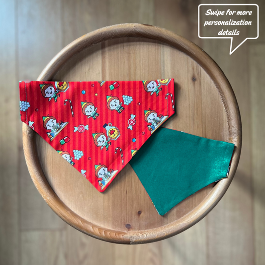 Green Buddy / LAST CHANCE / Reversible / Over-the-Collar / Pet Bandana / CLEARANCE