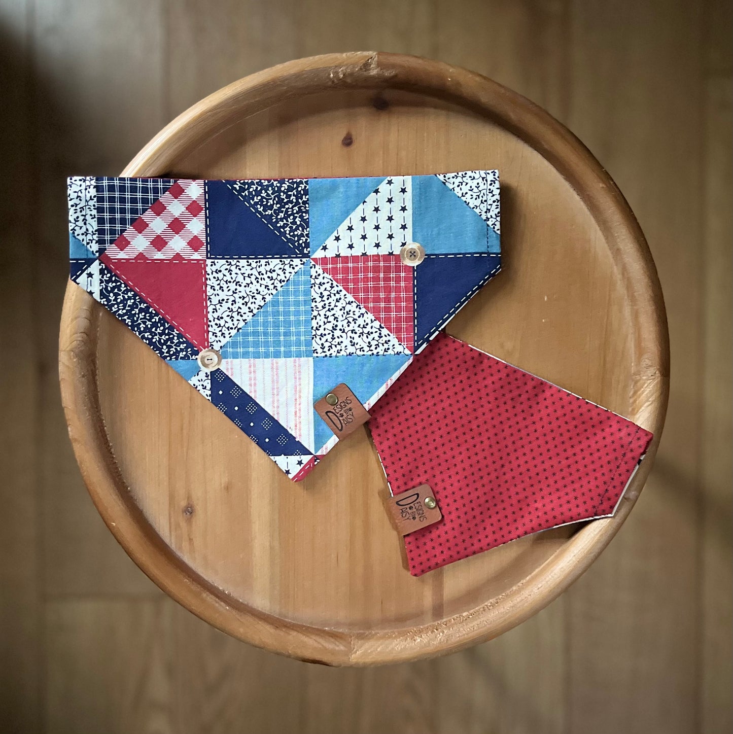 American Patchwork / LAST CHANCE / Reversible / Over-the-Collar / Pet Bandana / CLEARANCE