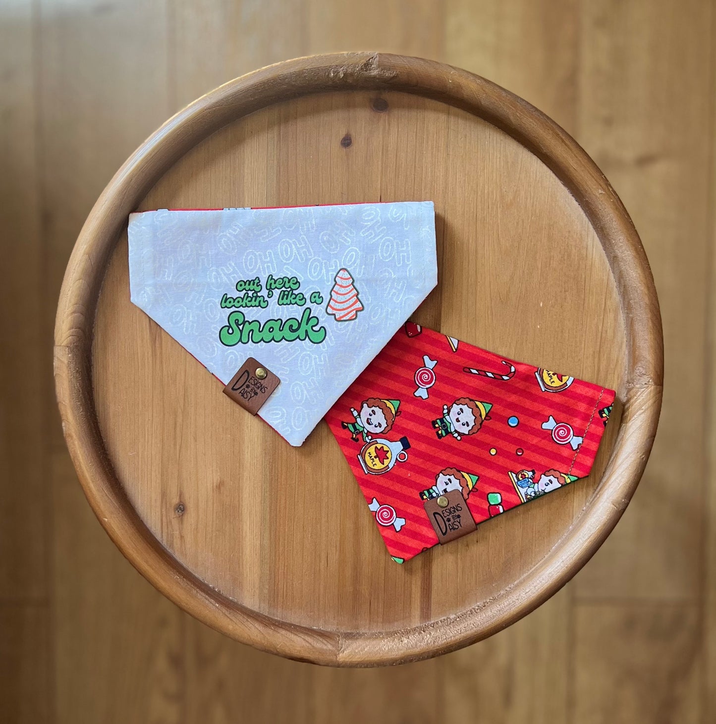 Christmas Buddy Snack / LAST CHANCE / Reversible / Over-the-Collar / Pet Bandana / CLEARANCE