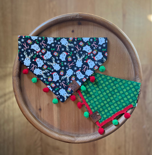 Christmas Spirit / Reversible / Over-the-Collar / Pet Bandana