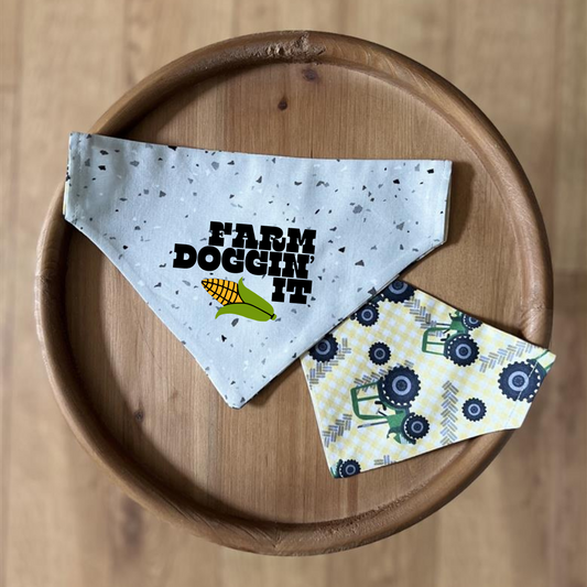 Farm Doggin' It / Reversible / Over-the-Collar / Pet Bandana