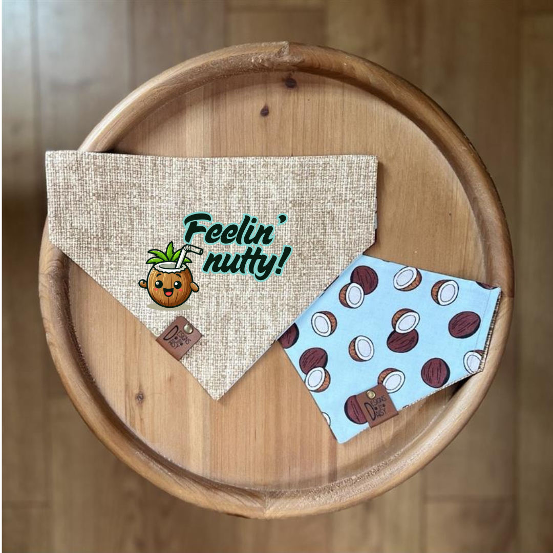 Feelin' Nutty / Reversible / Over-the-Collar / Pet Bandana