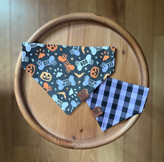 Spooky Treats / Reversible / Over-the-Collar / Pet Bandana