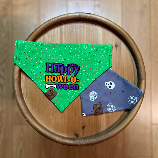 Happy Howl-o-Ween / Reversible / Over-the-Collar / Pet Bandana