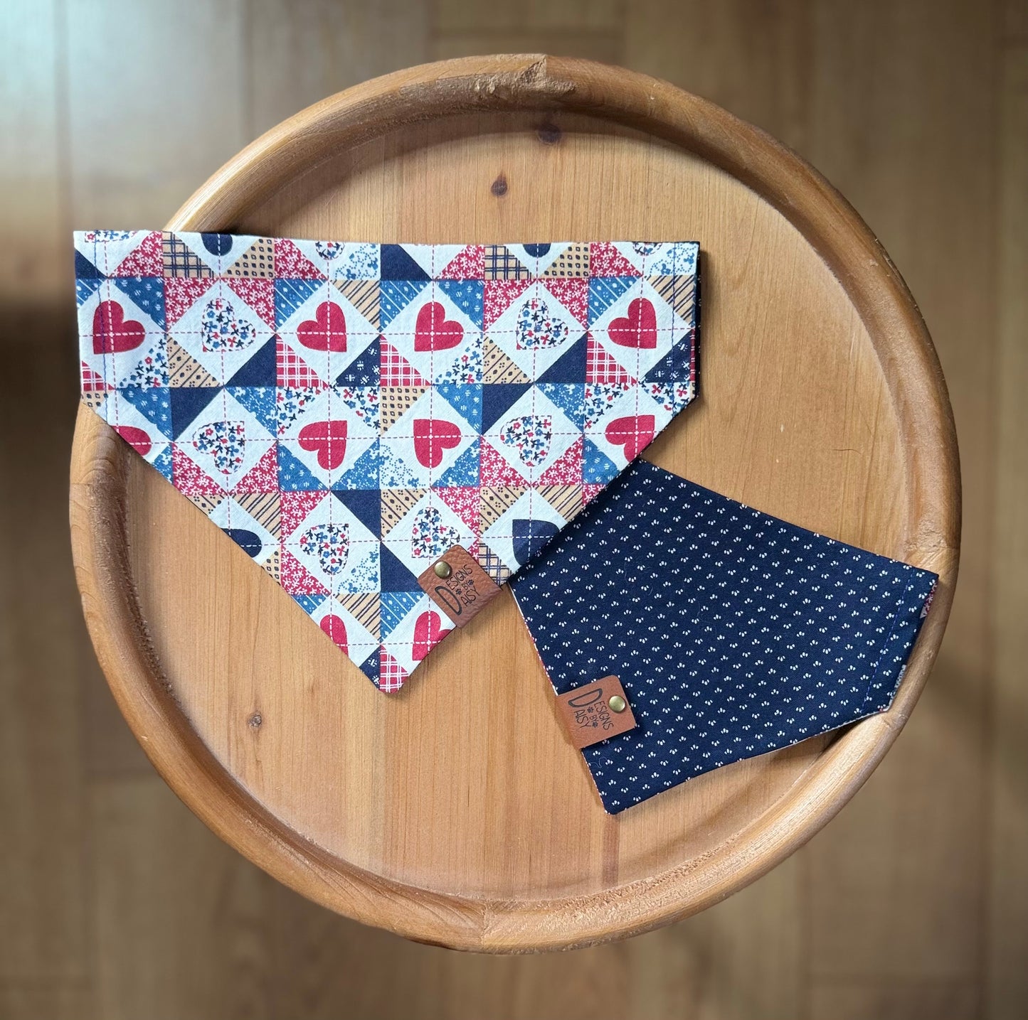Heart Patch / LAST CHANCE / Reversible / Over-the-Collar / Pet Bandana / CLEARANCE