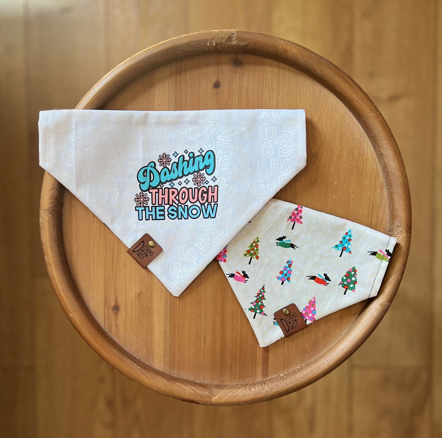 Ho Ho Dashing / LAST CHANCE / Reversible / Over-the-Collar / Pet Bandana / CLEARANCE
