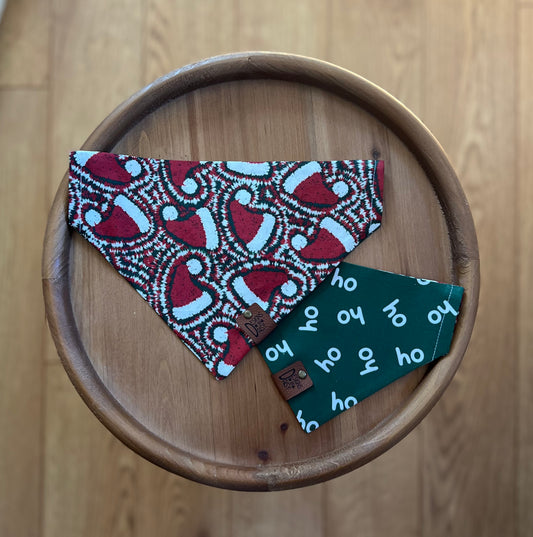 Ho Ho Ho! / Reversible / Over-the-Collar / Pet Bandana