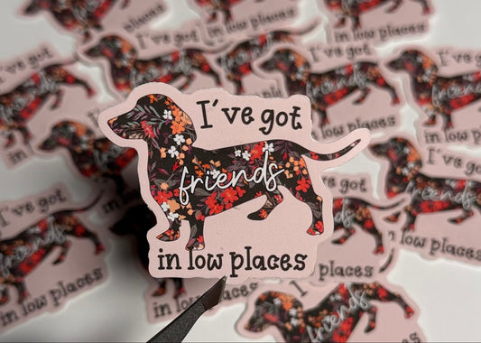 Friends in Low Places Vinyl Sticker