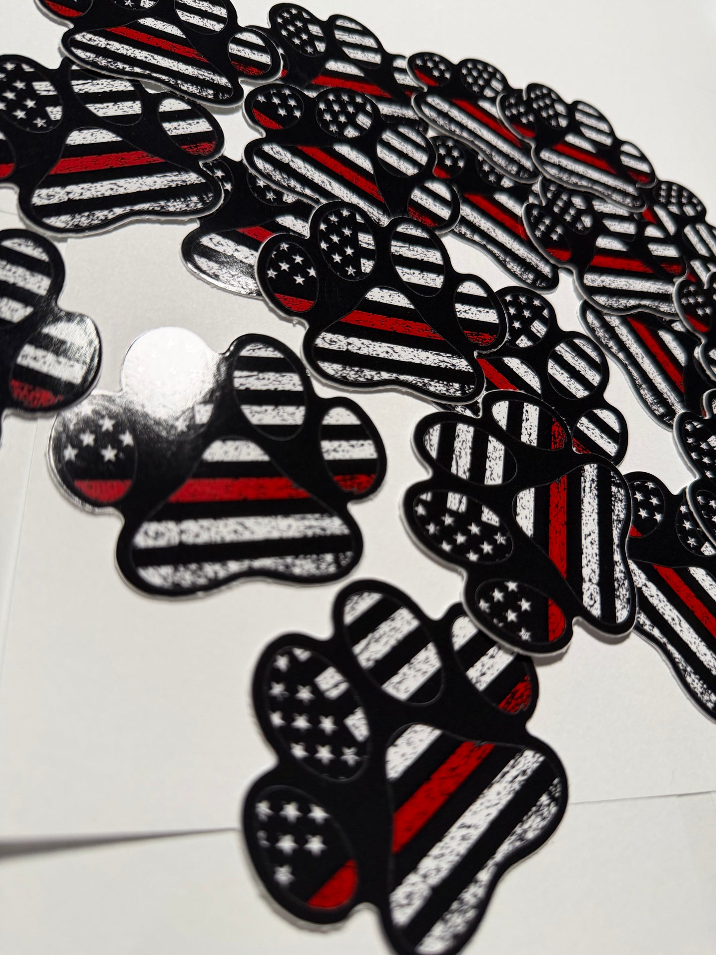 Firefighter Flag Vinyl Sticker
