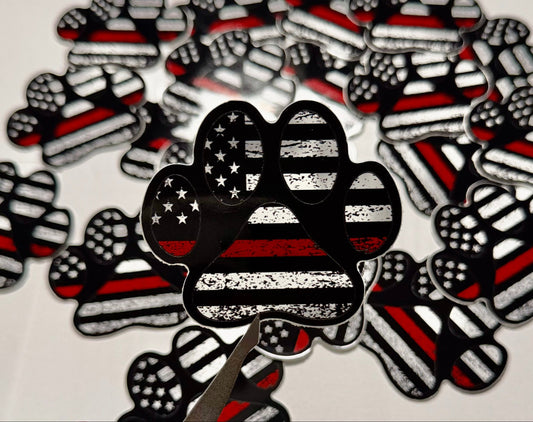 Firefighter Flag Vinyl Sticker
