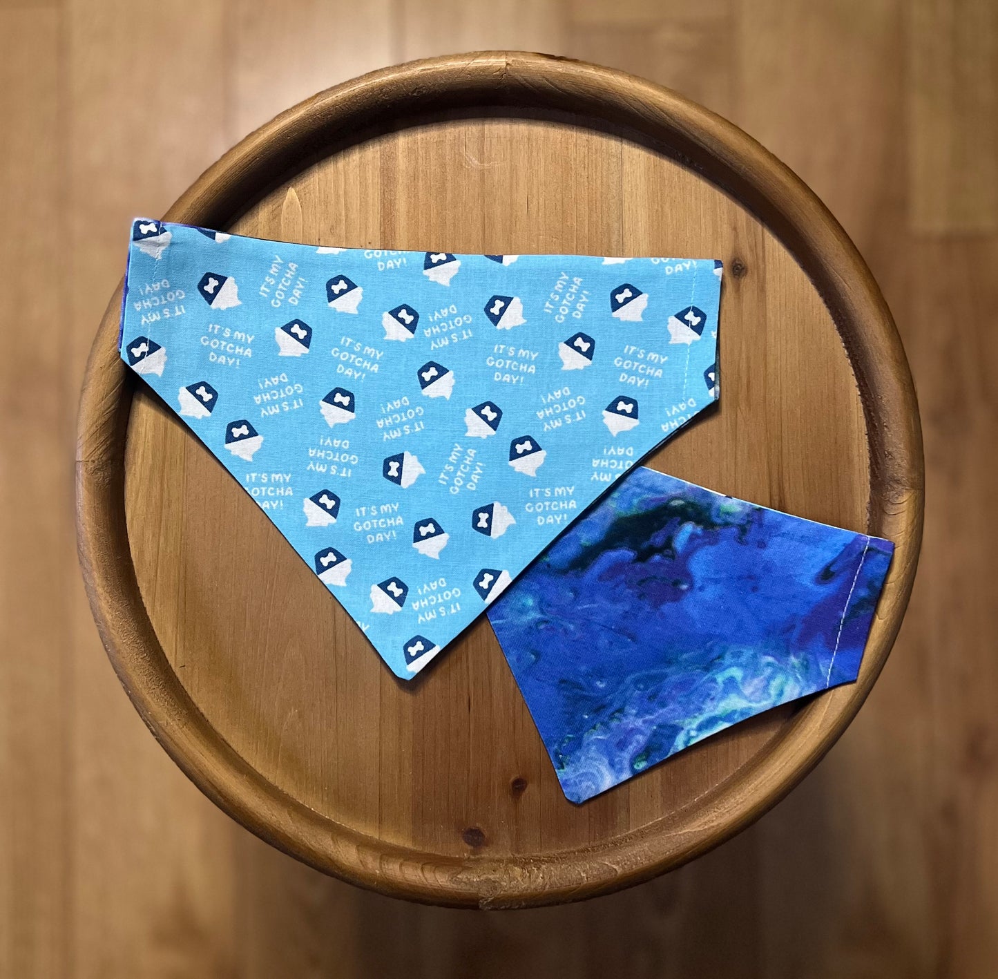 It's My Gotcha Day Blue / Reversible / Over-the-Collar / Pet Bandana