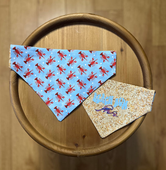 Lobster Beach Bum / Reversible / Over-the-Collar / Pet Bandana