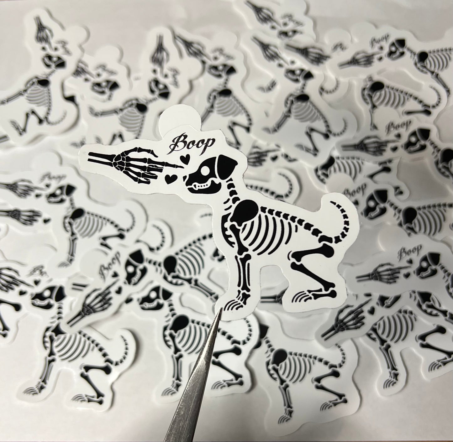 Boop Dog Skeleton Vinyl Sticker