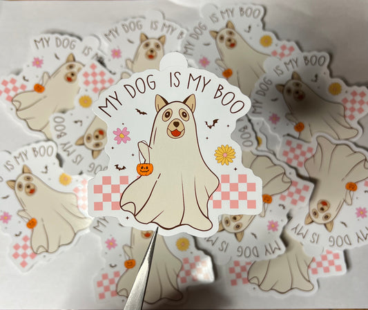 My Dog Is My Boo Vinyl Sticker