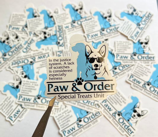 Paw & Order Vinyl Sticker