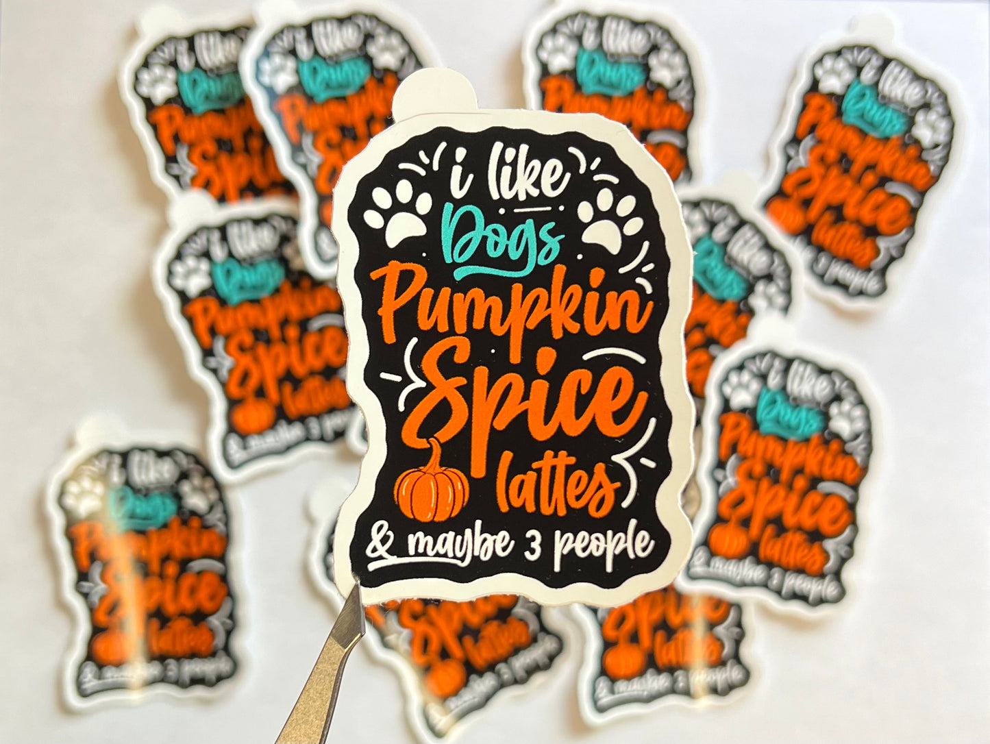 Dogs and Pumpkin Spice Lattes Vinyl Sticker