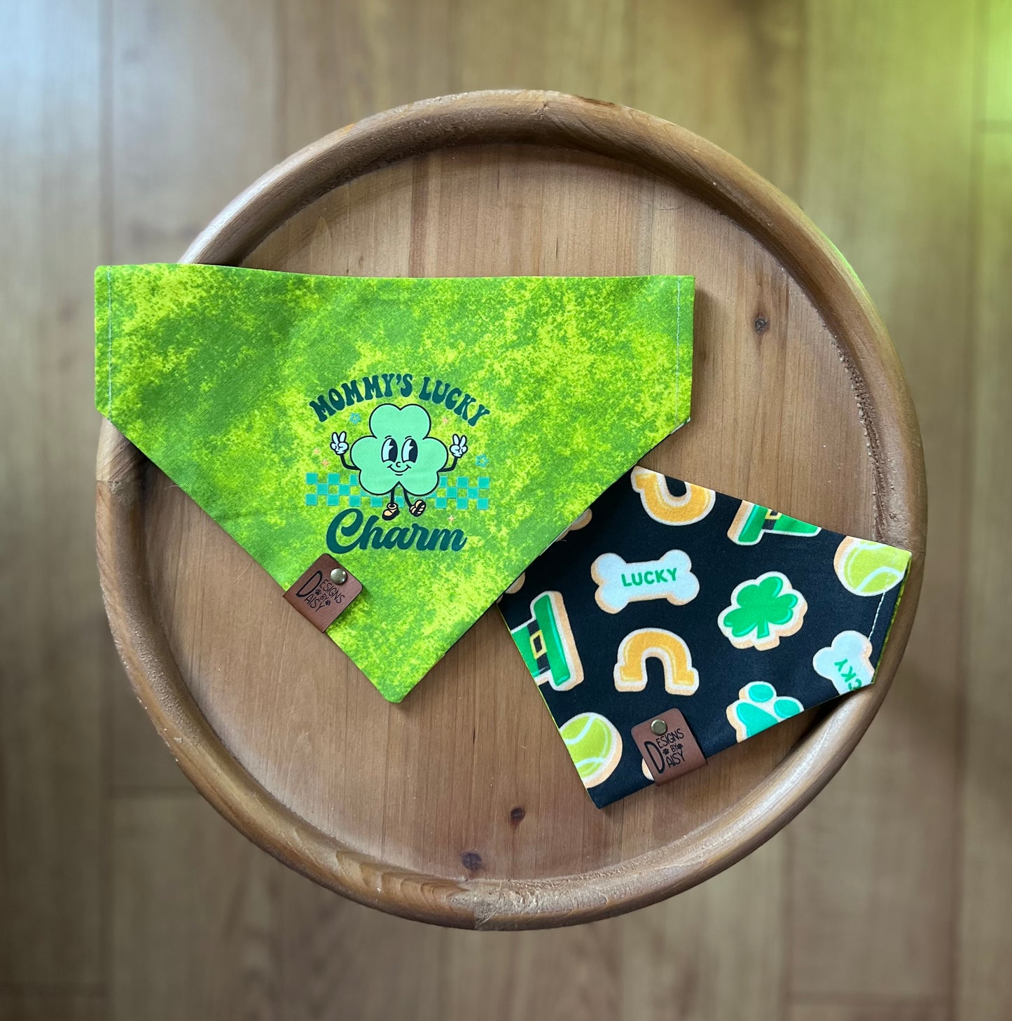 Mommy's Lucky Charm / Reversible / Over-the-Collar / Pet Bandana