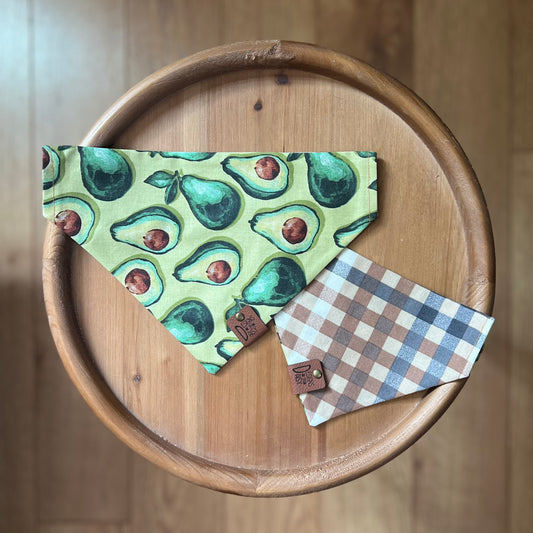 Avocado Time / LAST CHANCE / Reversible / Over-the-Collar / Pet Bandana