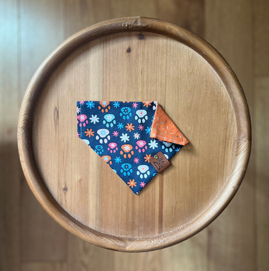 Paw Sprinkles / LAST CHANCE / Reversible / Over-the-Collar / Pet Bandana / CLEARANCE