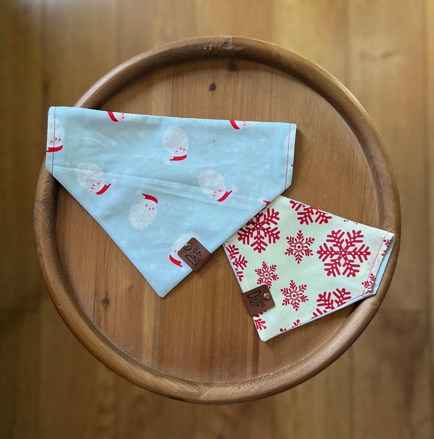 Snowy Santa / Reversible / Over-the-Collar / Pet Bandana