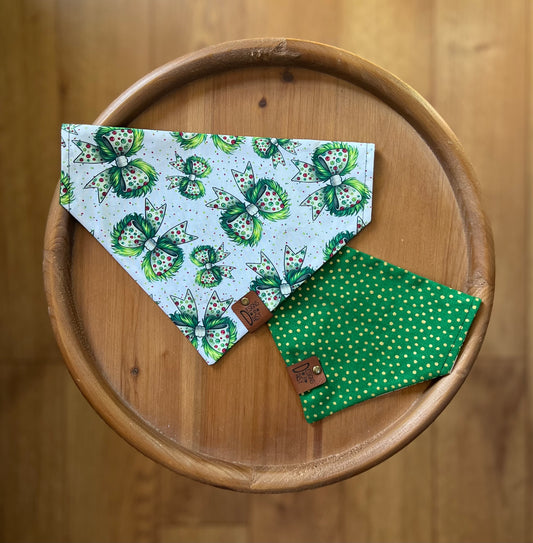 Green Guy Christmas / Reversible / Over-the-Collar / Pet Bandana