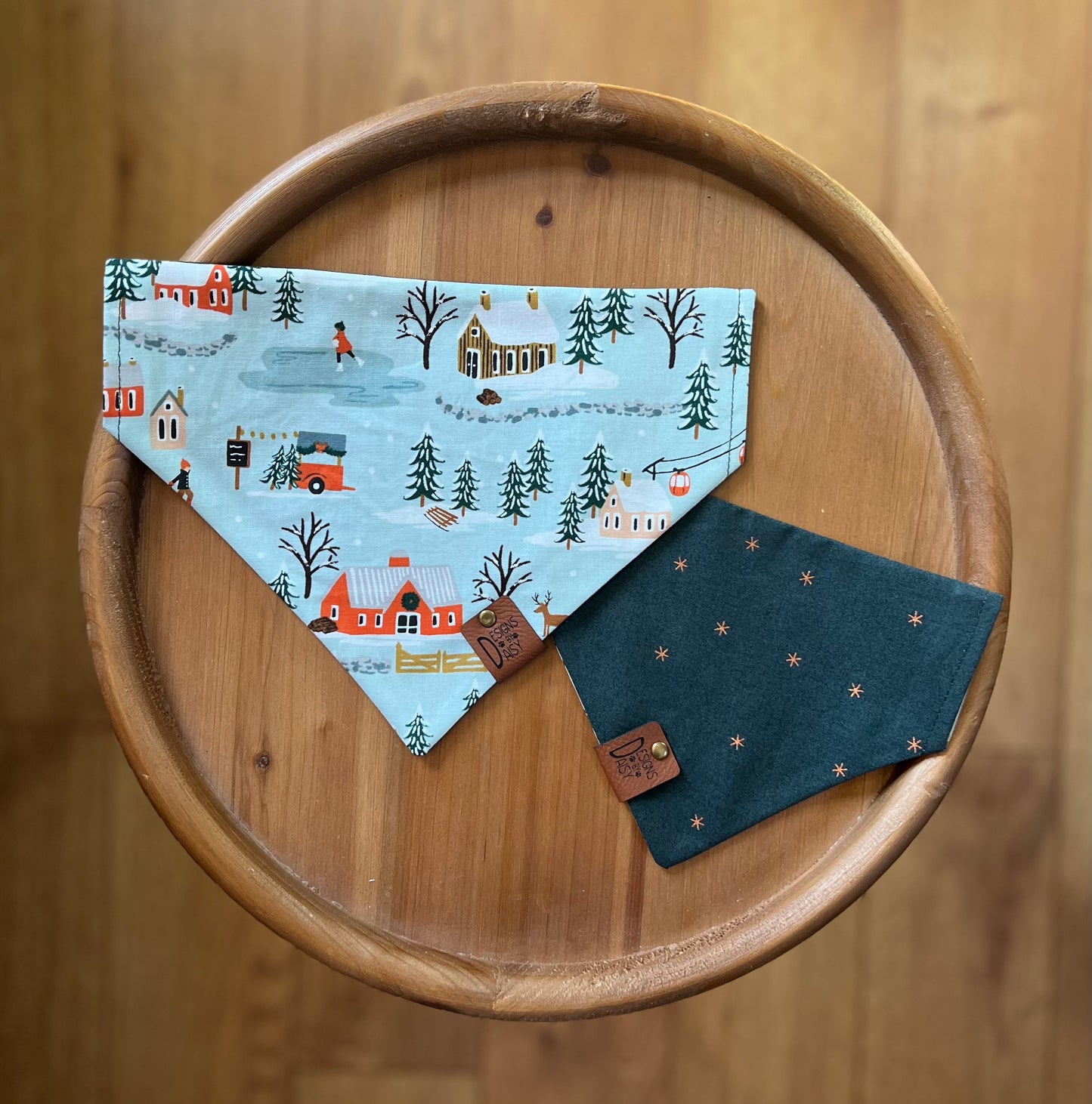 Snow Village / LAST CHANCE / Reversible / Over-the-Collar / Pet Bandana