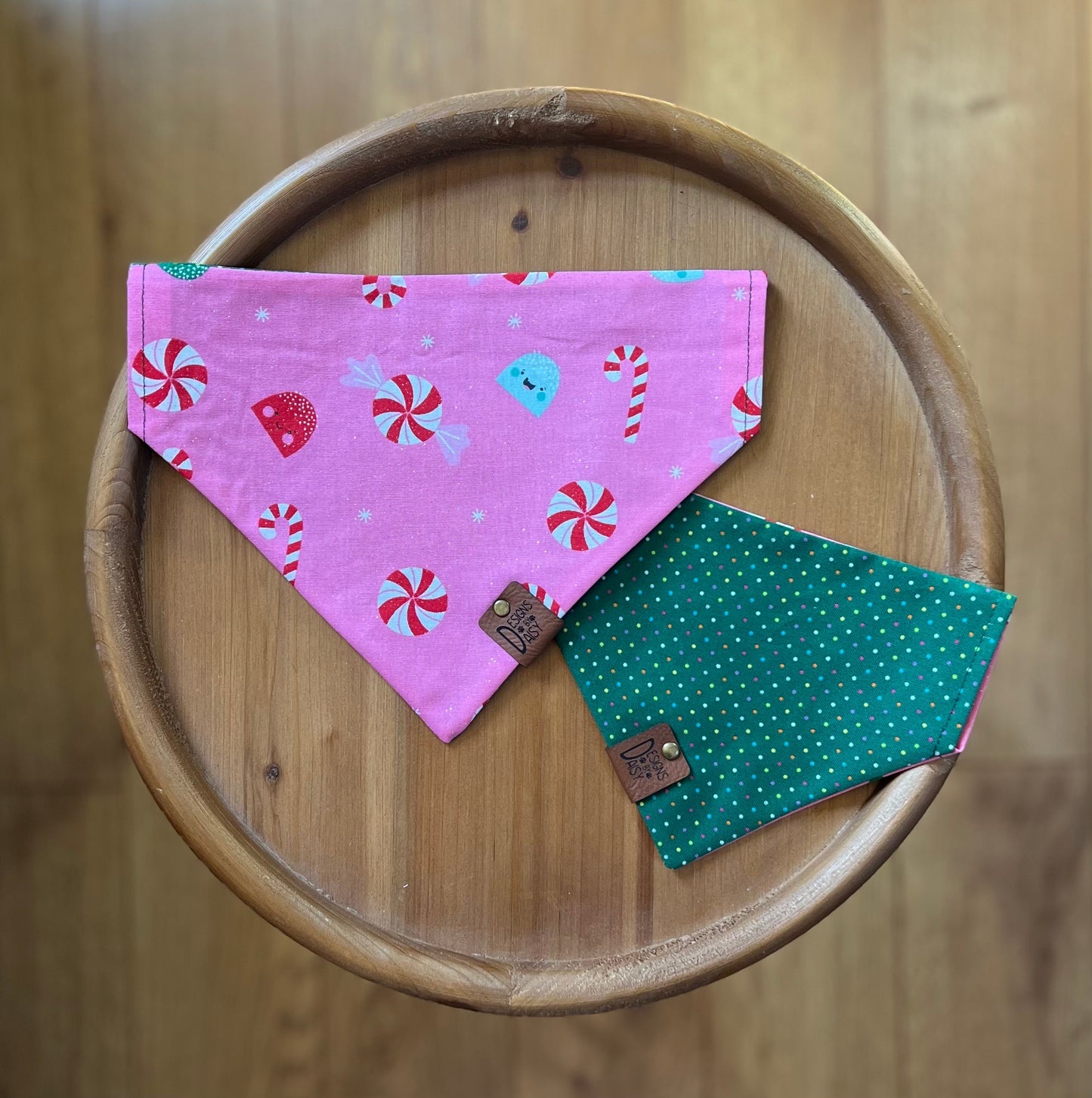 Candy Cane Cutie / Reversible / Over-the-Collar / Pet Bandana