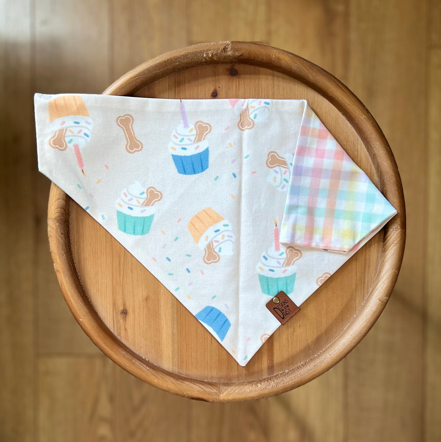 Pupcake Party / LAST CHANCE / Reversible / Over-the-Collar / Pet Bandana / CLEARANCE