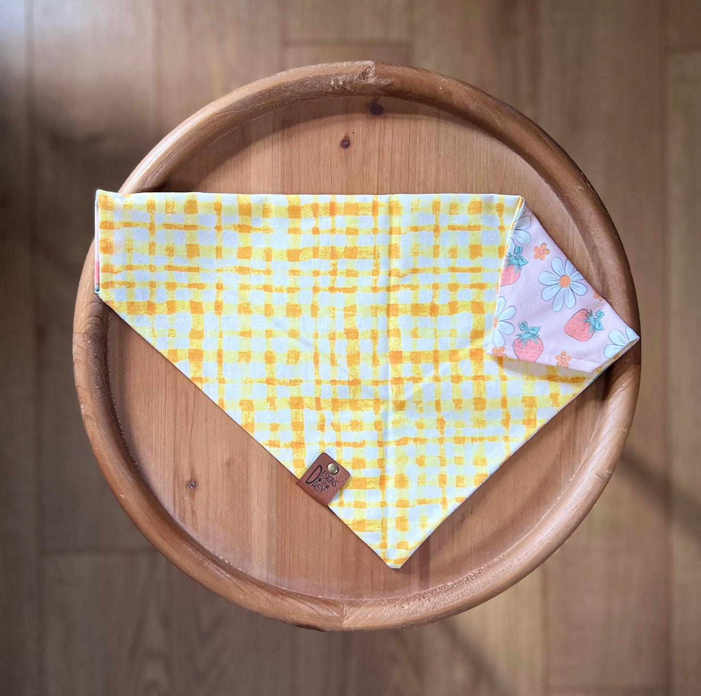 Strawberry Daisy / LAST CHANCE / Reversible / Over-the-Collar / Pet Bandana / CLEARANCE