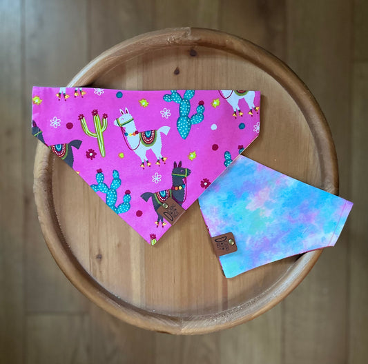 Llama Drama / LAST CHANCE / Reversible / Over-the-Collar / Pet Bandana