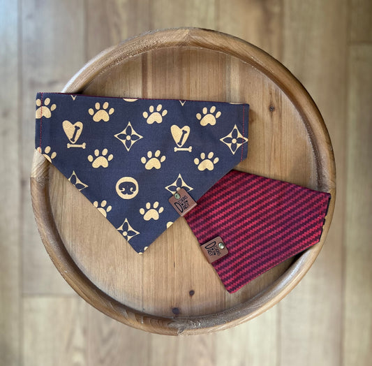 Louis Dog / Reversible / Over-the-Collar / Pet Bandana