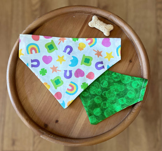 Lucky Charm / Reversible / Over-the-Collar / Pet Bandana / CLEARANCE